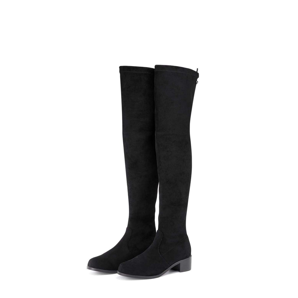 Ladies Black Overknee Low Heel Boot 5124 - House of Avenues - Designer Shoes | 香港 | 女Ã? House of Avenues