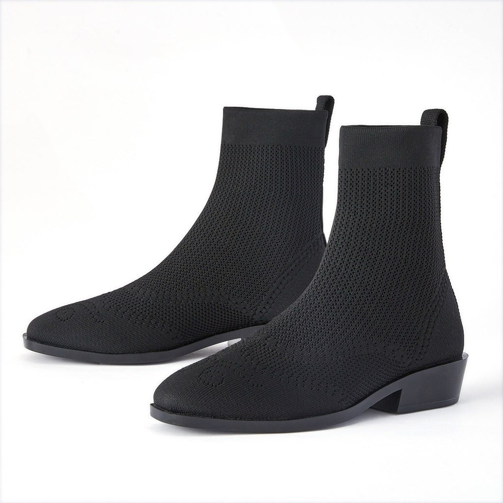 Malove Ladies' Brogue Chelsea Boots 5809 Black - House of Avenues - Designer Shoes | 香港 | 女Ã? House of Avenues